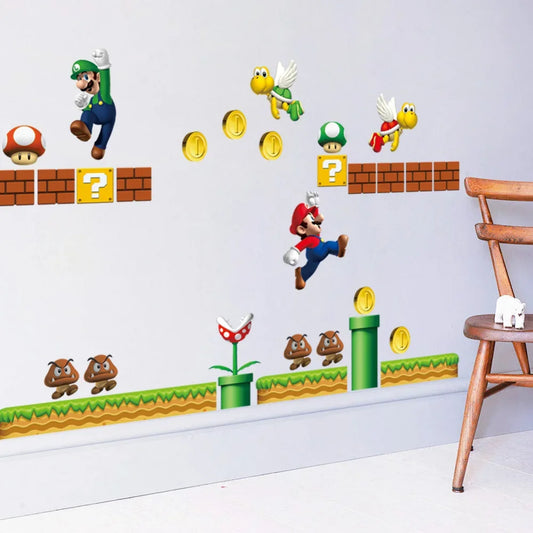 Super Mario Cartoon Wall Stickers