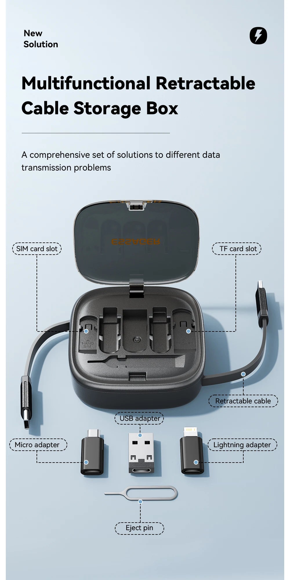 Multifunctional Cable Storage Box