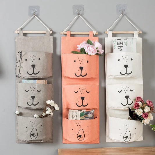 Hanging Storage Bag 3 Pocket Waterproof Hanging Organizer for Dorm Living Room Bathroom