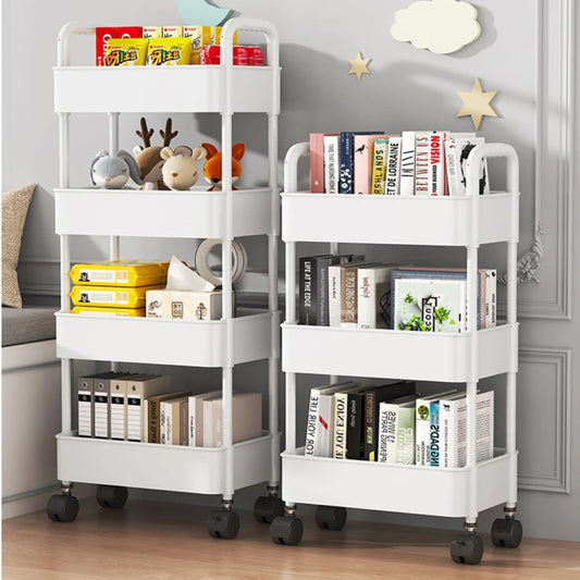 Bookshelf Trolley Household Kitchen Organizers And Storage Rack Home Bathroom Cart